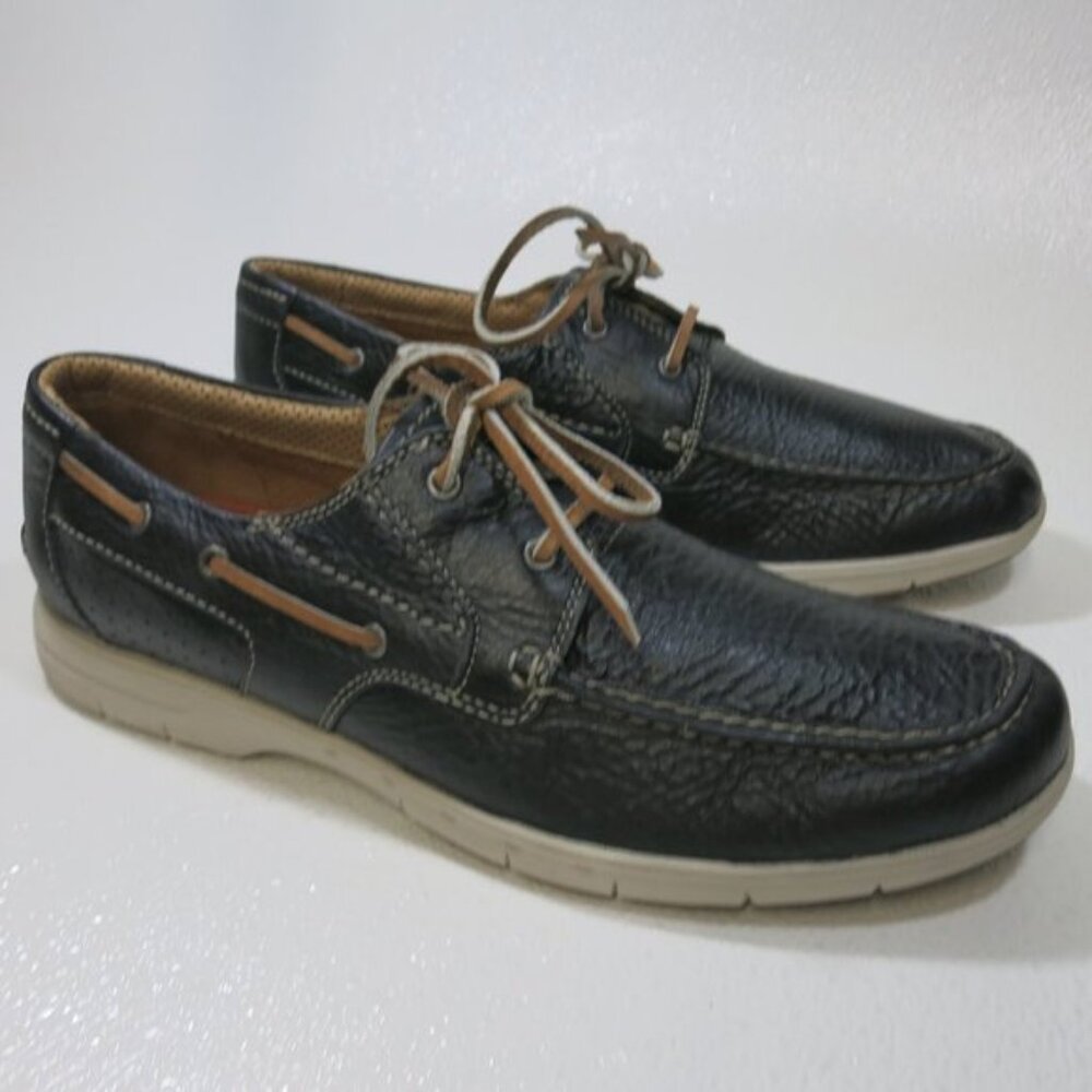 Clarks Un-Structured Leather Comfort Oxfords Casual Deck Boat Footwear Shoes 12